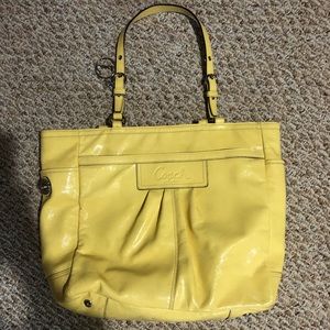 COACH yellow purse, lightly used